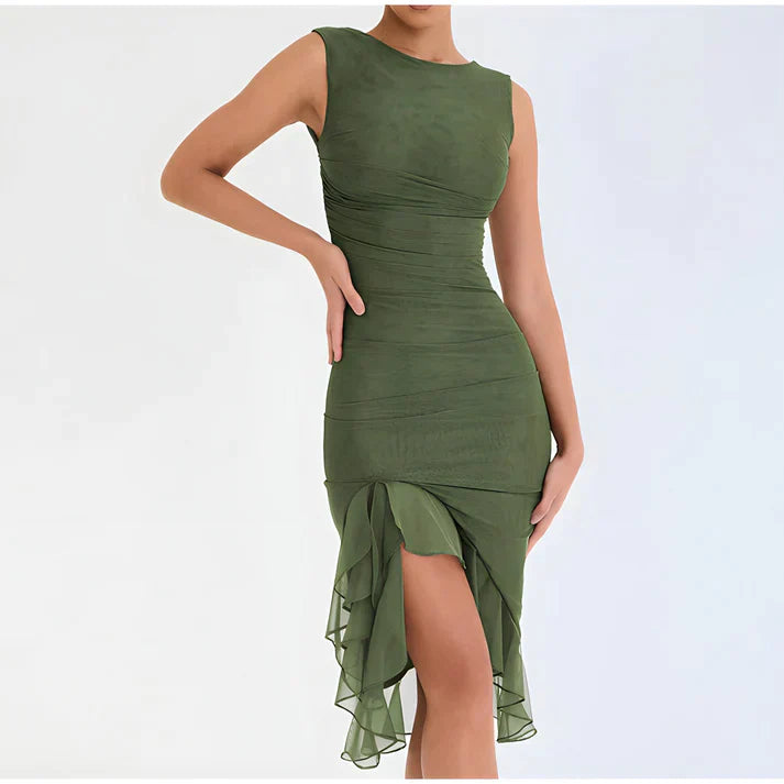 Fenna | Elegant bodycon dress with ruffles
