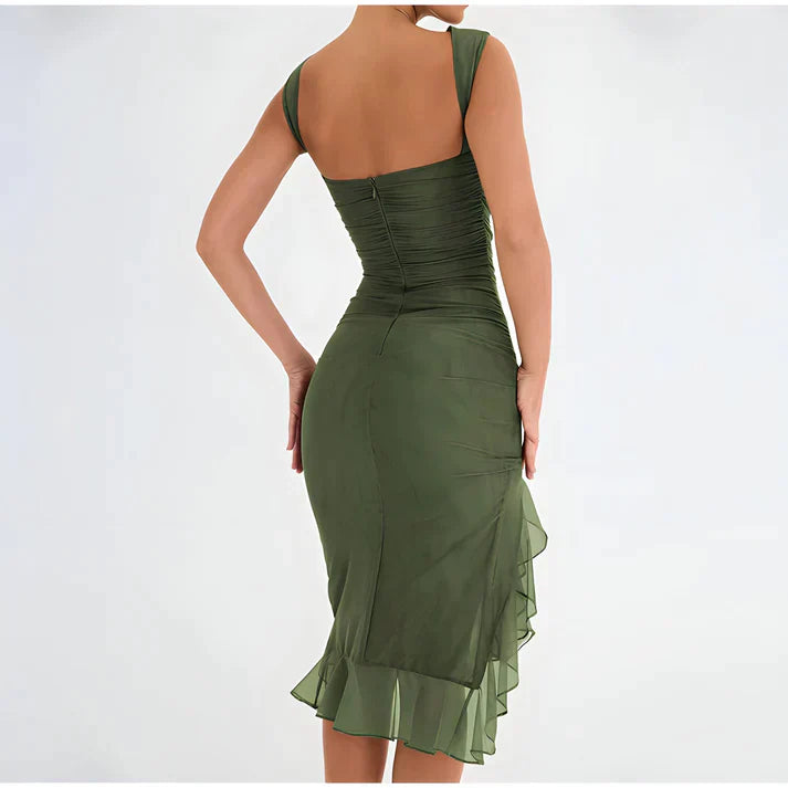 Fenna | Elegant bodycon dress with ruffles