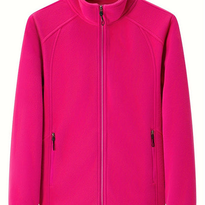 Fenna | Plush outdoor jacket with standing collar and long sleeves