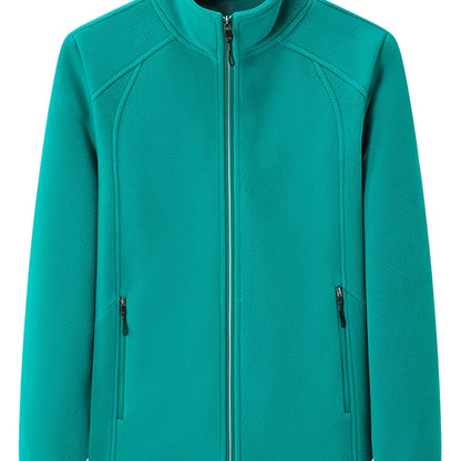 Fenna | Plush outdoor jacket with standing collar and long sleeves