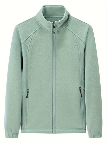 Fenna | Plush outdoor jacket with standing collar and long sleeves