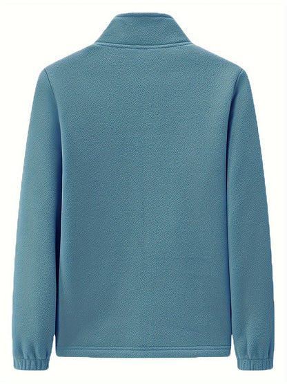 Fenna | Plush outdoor jacket with standing collar and long sleeves