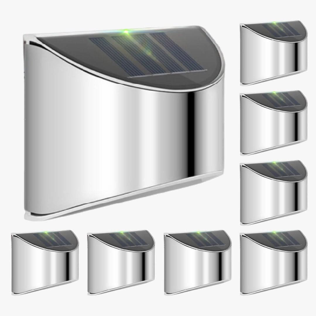 Solar LED Outdoor Wall Lights Made of Stainless Steel