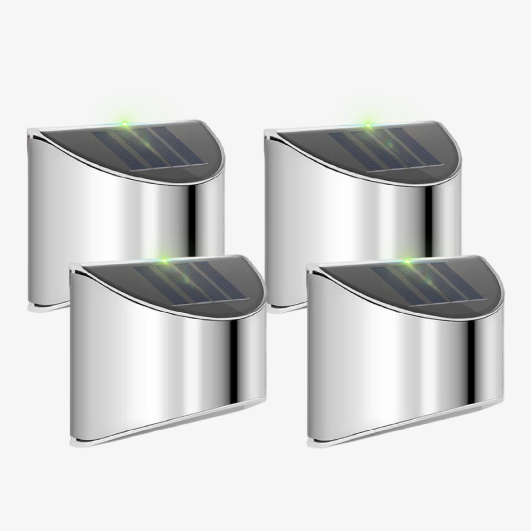 Solar LED Outdoor Wall Lights Made of Stainless Steel