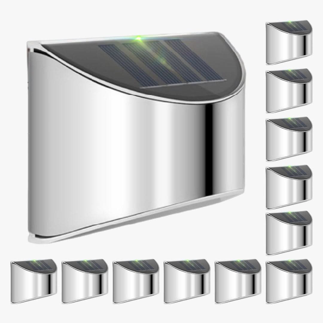 Solar LED Outdoor Wall Lights Made of Stainless Steel