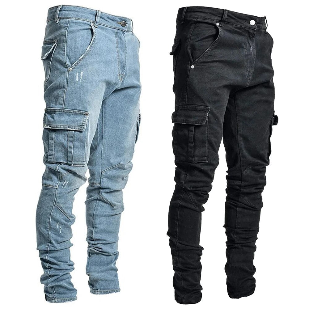 Fernand | Men's Denim Cargo Trousers