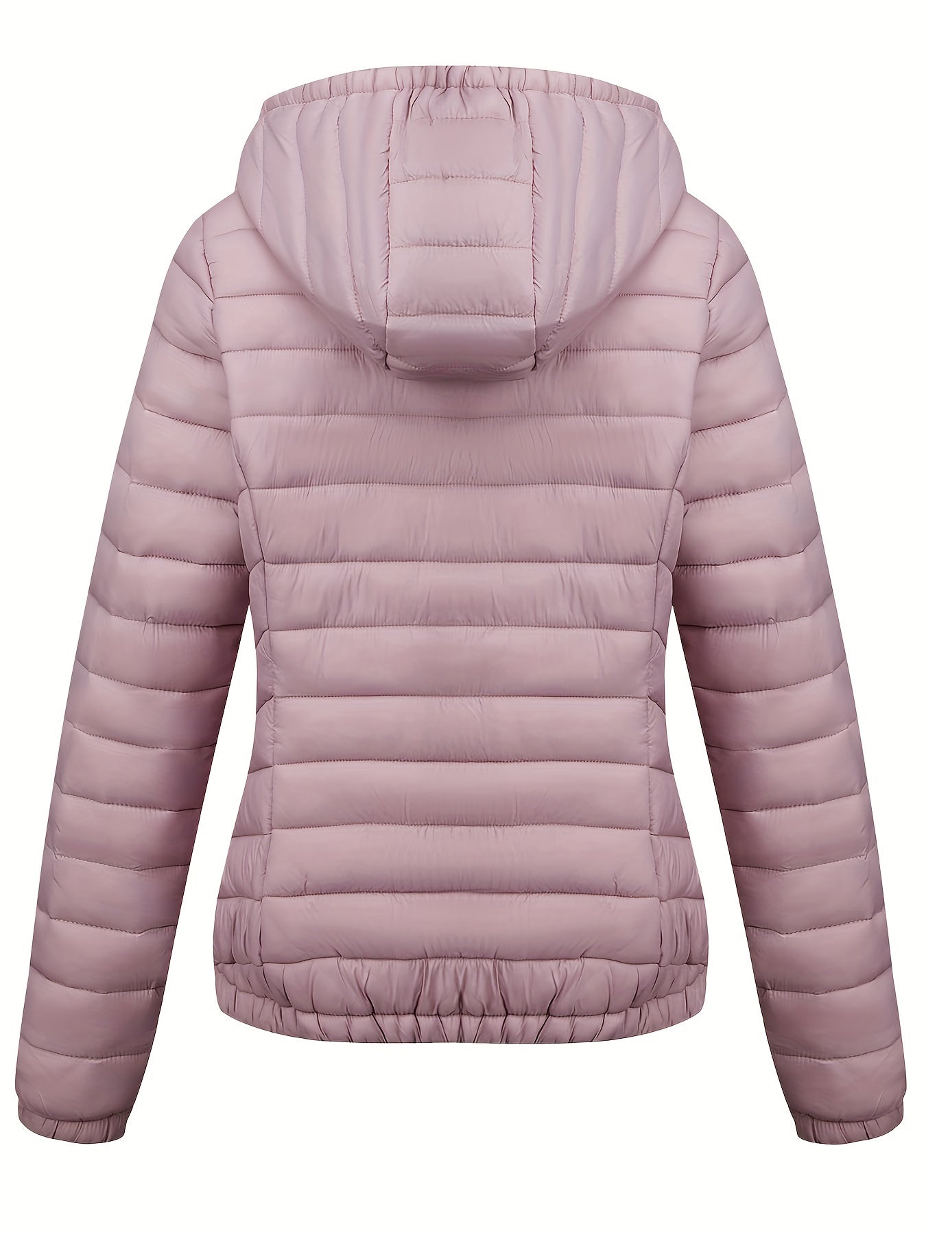 Fien | Ruched hoodie puffy jacket with angled pockets