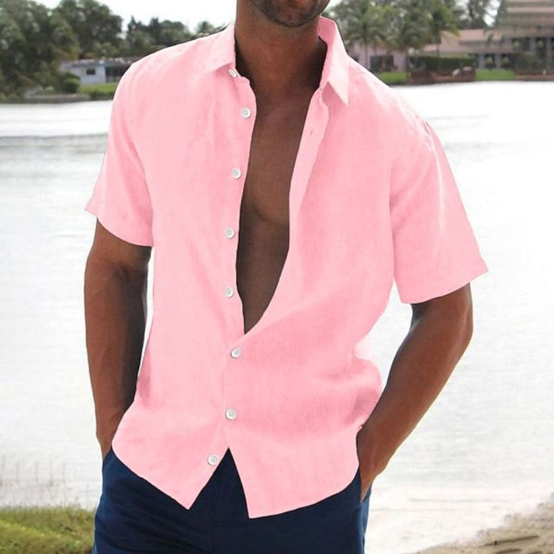 Finn | Linen men's short-sleeve shirt