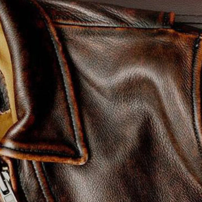 Premium Retro Men's Jacket in Real Leather