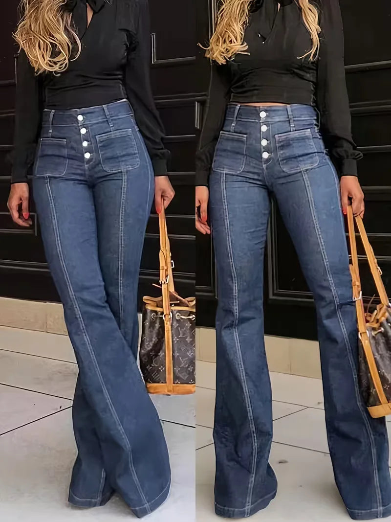 Flared jeans with high waist