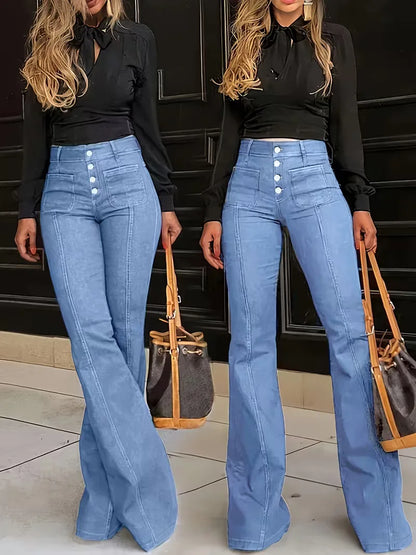 Flared jeans with high waist