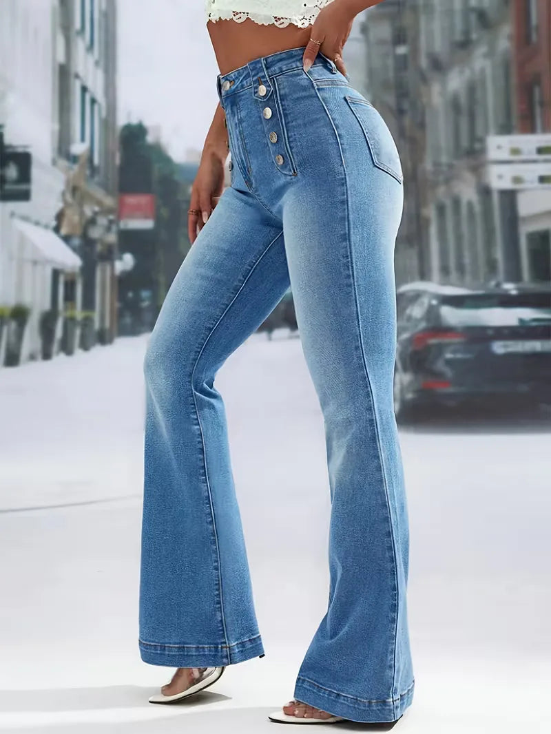 Flared jeans with high waist