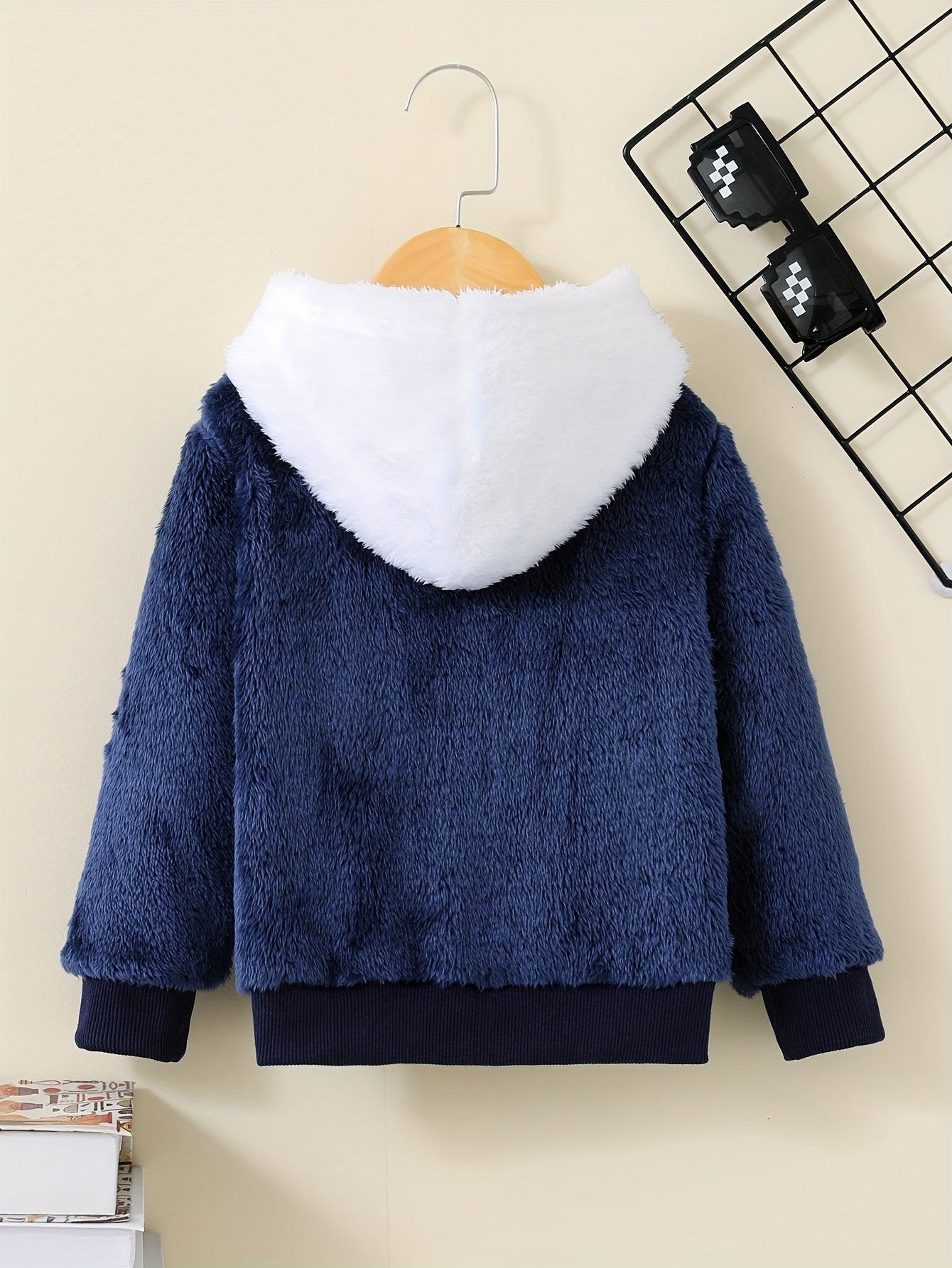 Fleece hooded jacket with zipper for children - Ramgen