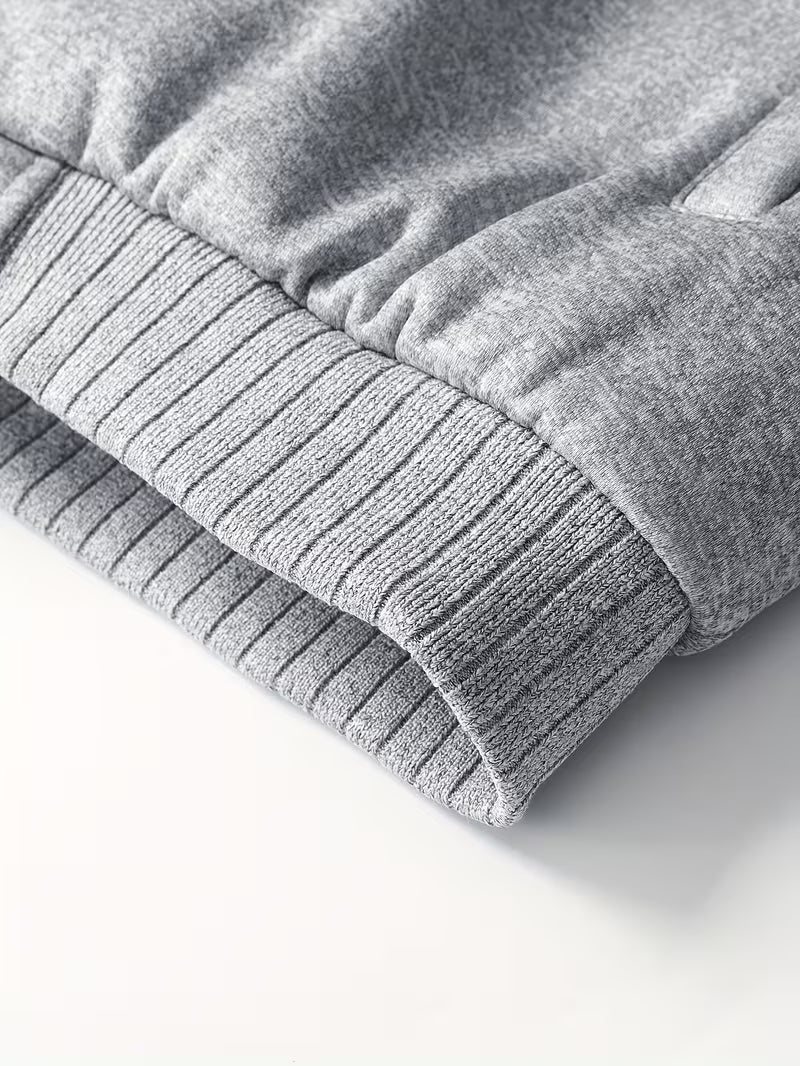 Fleece jacket with hood and zip fastening