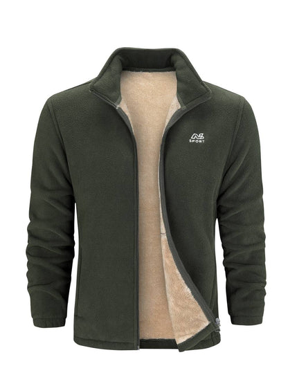 Fleece vest with high collar