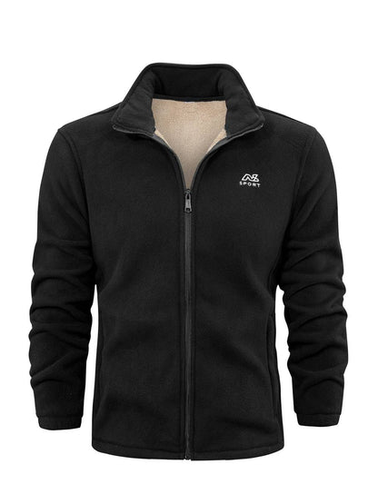 Fleece vest with high collar