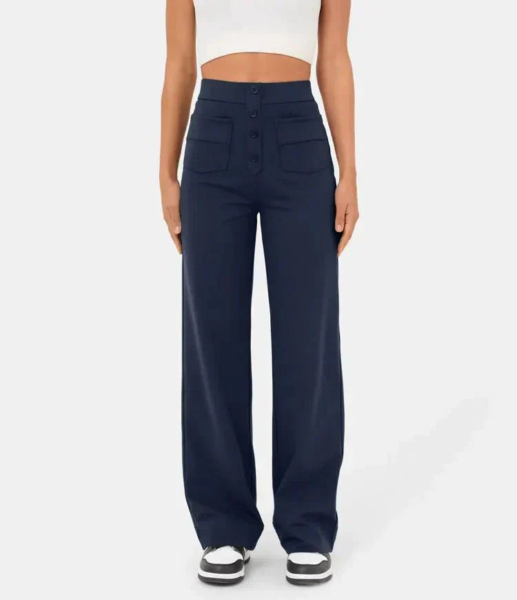 Fleur | Elastic High-Waisted Trousers