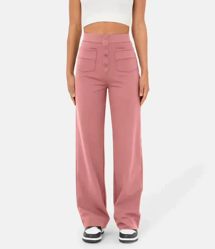 Fleur | Elastic High-Waisted Trousers