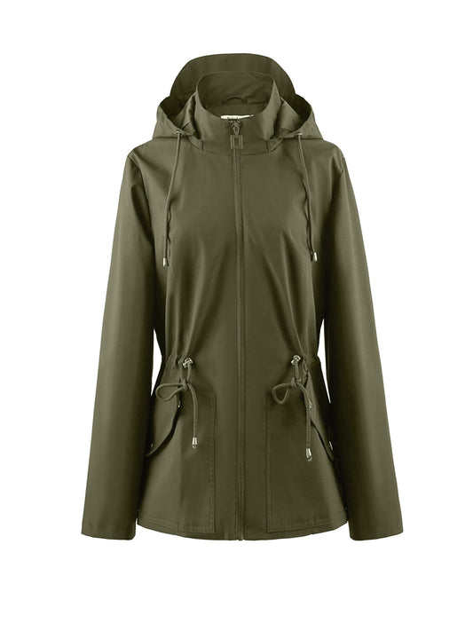 Floor | Waterproof Tailored Spring and Autumn Jacket with Hood