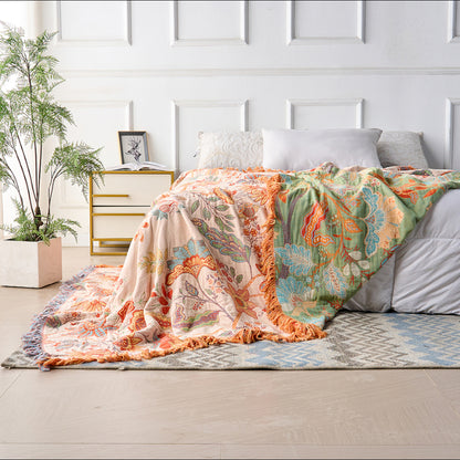 Floral Boho Throw Blanket | Summer