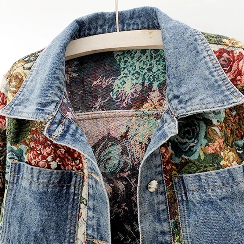 Floral Denim Jacket for Women - July