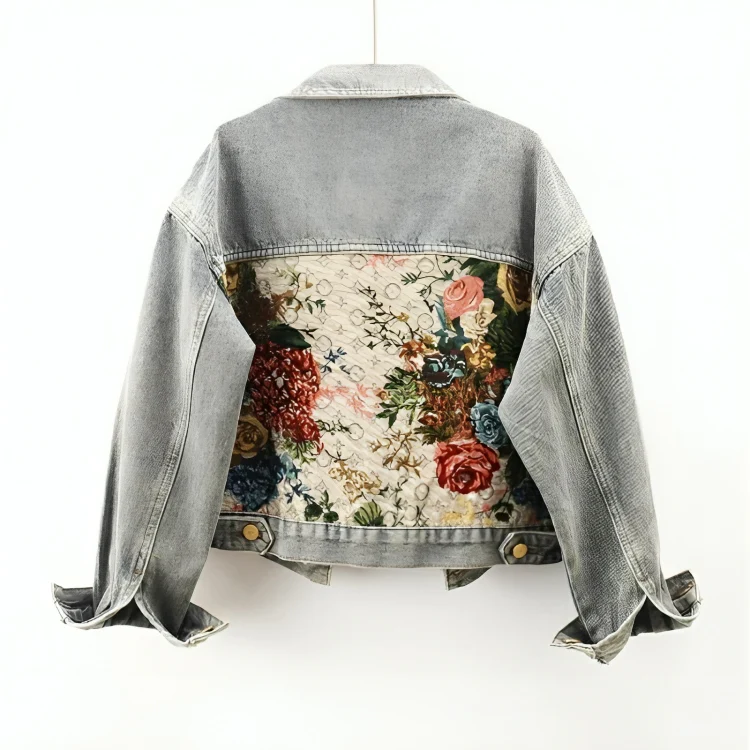 Floral Denim Jacket for Women - July