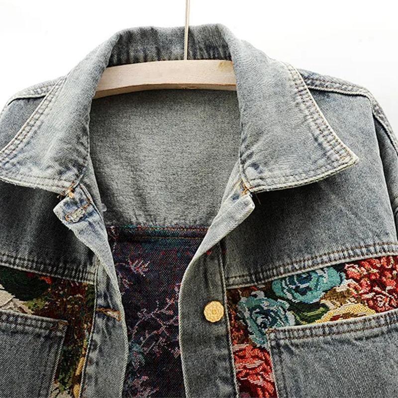Floral Denim Jacket for Women - July