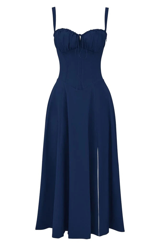 Floral Dress with Waist Shaping - Floral