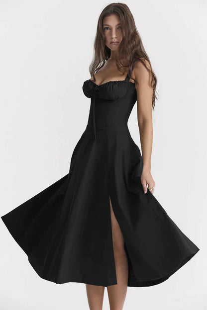 Floral Dress with Waist Shaping - Floral