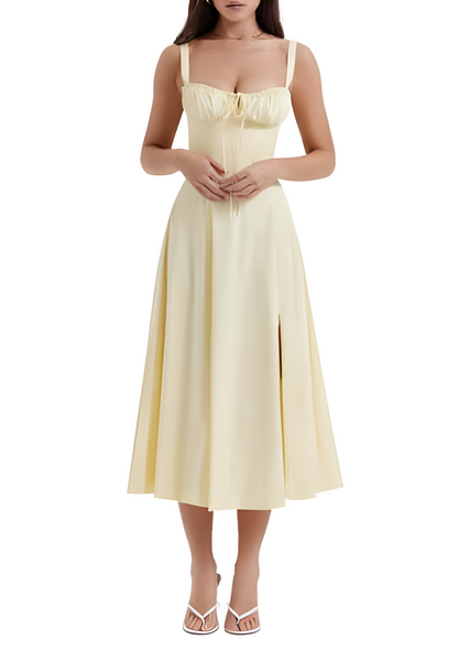 Floral Dress with Waist Shaping - Floral