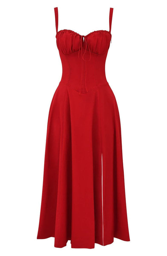 Floral Dress with Waist Shaping - Floral