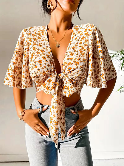 Floral Print Crop Top