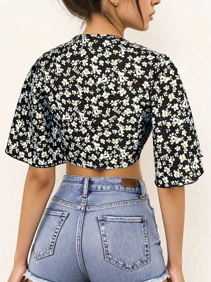 Floral Print Crop Top