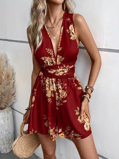 Floral Print Jumpsuit