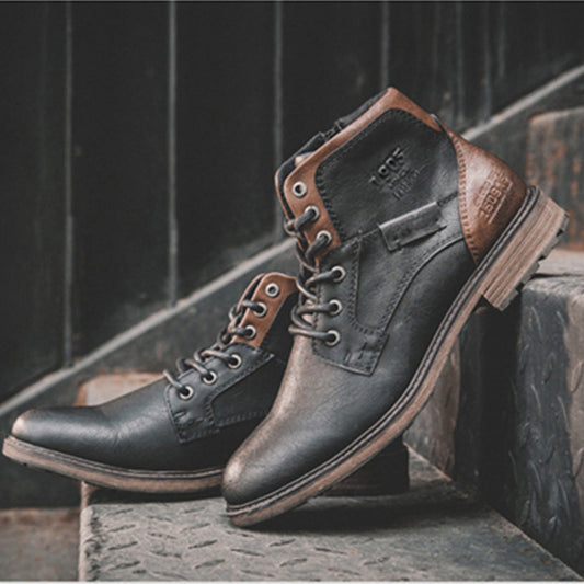 Floris | Classic Leather Lace-Up Boots for Men