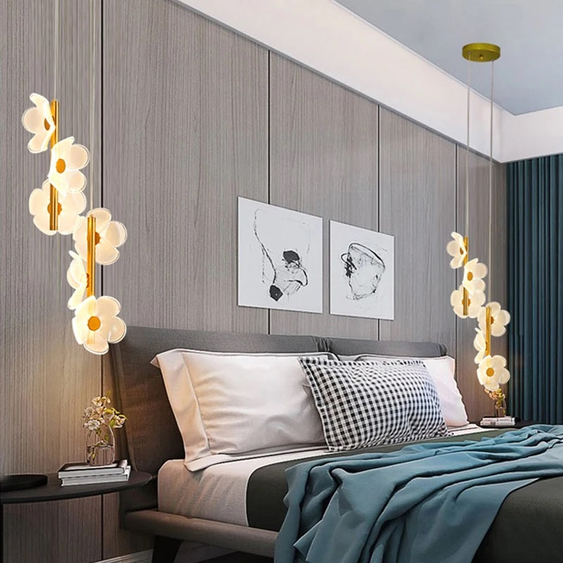 Elegant LED Pendant Light with Flower Design