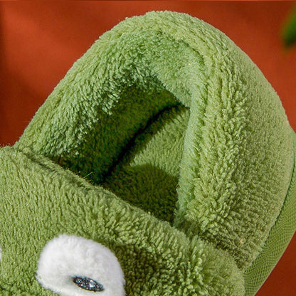 Fluffy slippers with dinosaur pattern for toddlers boys girls - Kealle