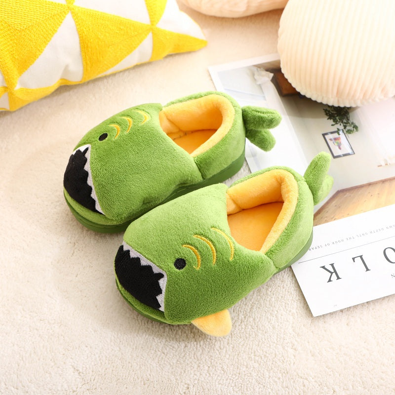 Fluffy slippers with dinosaur pattern for toddlers boys girls - Kealle