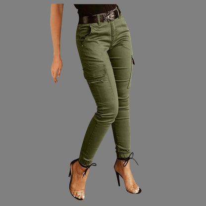 Fosca – Women's Cargo Pants with Stretch and High Waist