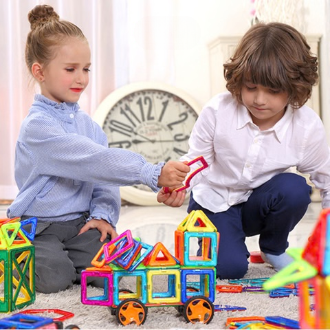 Conjunto de construção magnético de brinquedo - Desenvolvimento educativo - Brincadeira criativa