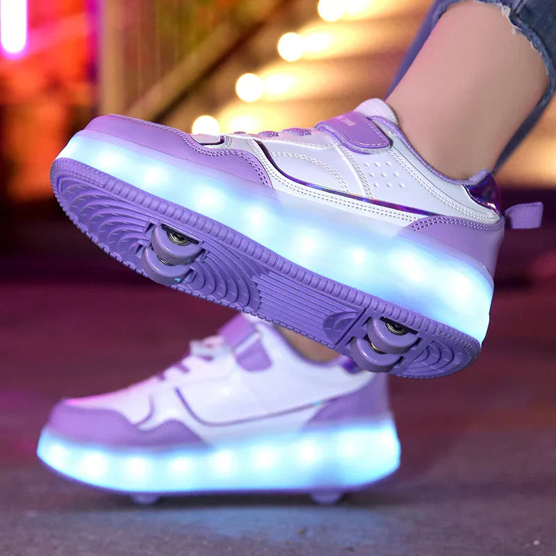 Roller sneakers with lights - sturdy and comfortable