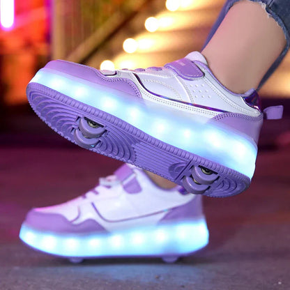 Roller sneakers with lights - sturdy and comfortable