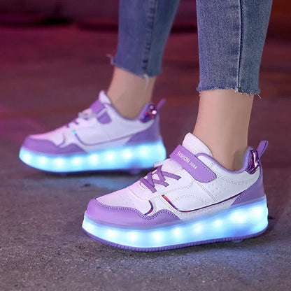 Roller sneakers with lights - sturdy and comfortable