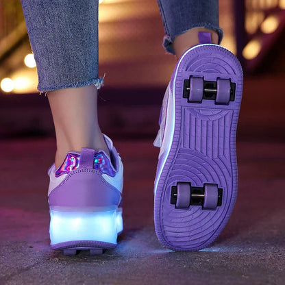 Roller sneakers with lights - sturdy and comfortable