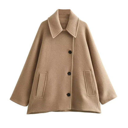 Frostine - Oversized Winter Coat with Large Buttons