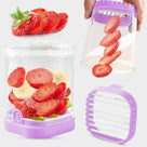 Fruit Slicer with Collection Bowl and Interchangeable Blades for Quick Cutting