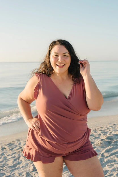 Full Body Swimsuit with Integrated Bra, Nursing Friendly - Sheena