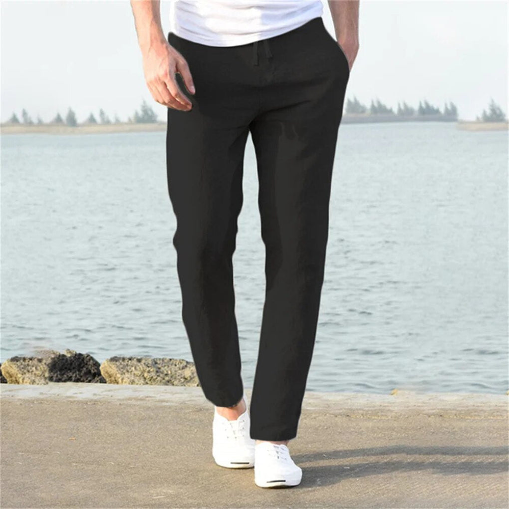 Men's linen trousers, casual style for warm days