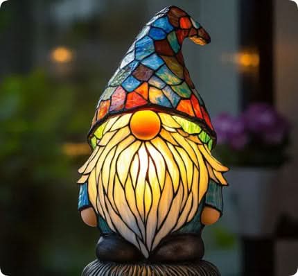 Lampada da tavolo decorativa a forma di cane con mosaico – D'atmosfera e artistica