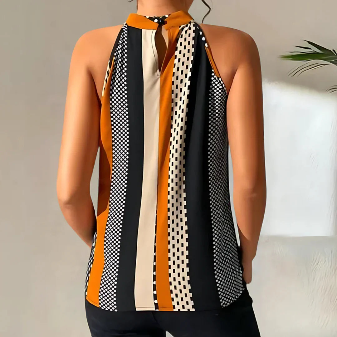 Galatea – Stylish Geometric Halter Blouse for Women